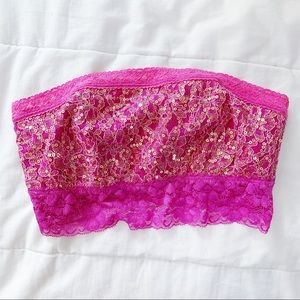 Pink sequin bandeau